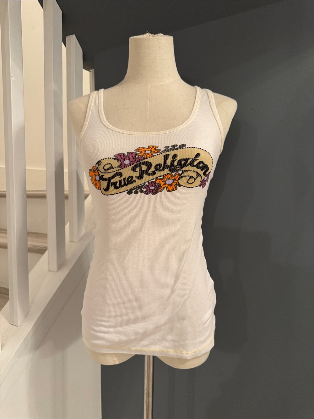 Y2K Vintage . Faux rhinestone True Relgion Logo. Sz s